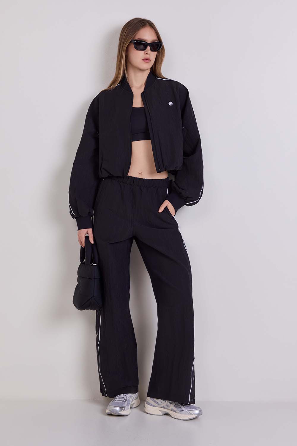 Crinkle Nylon Track Jacket Wordmark